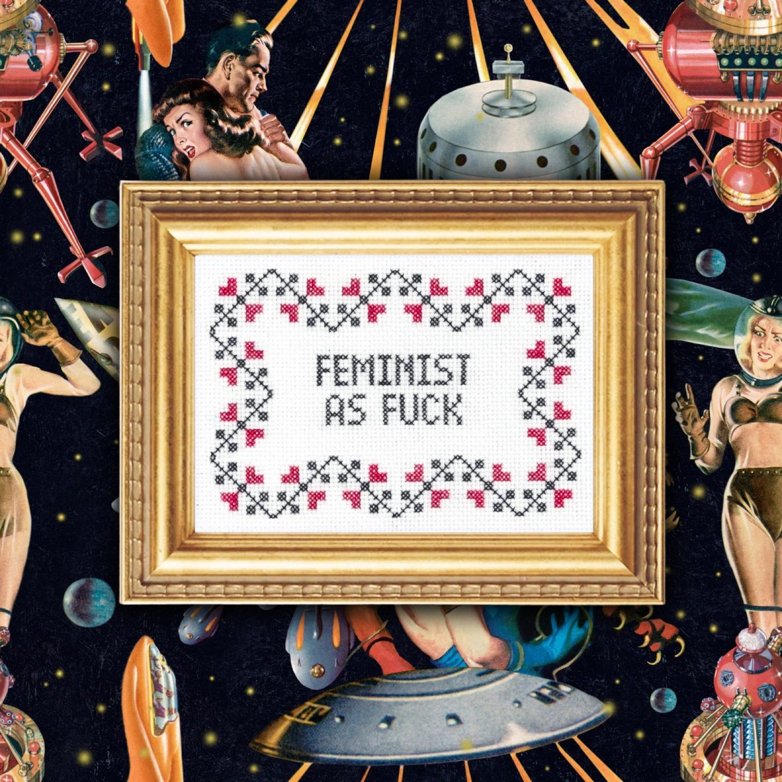 Feminist As F*ck: Deluxe Cross-Stitch Kit