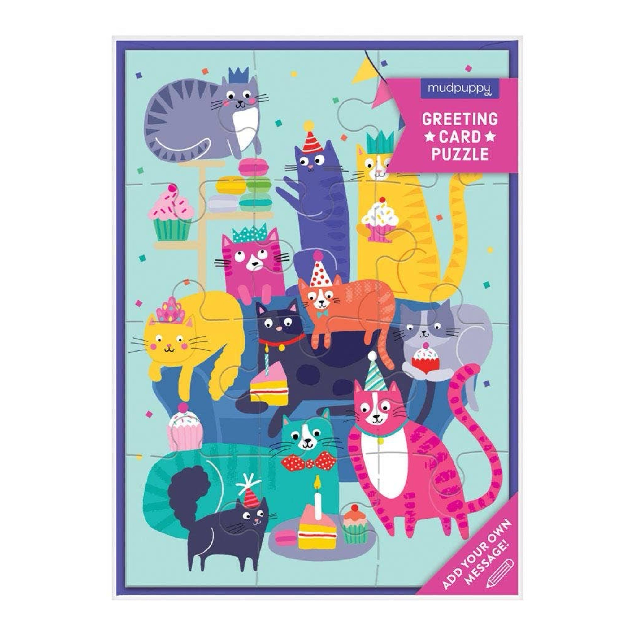 Cat Party Greeting Card Puzzle