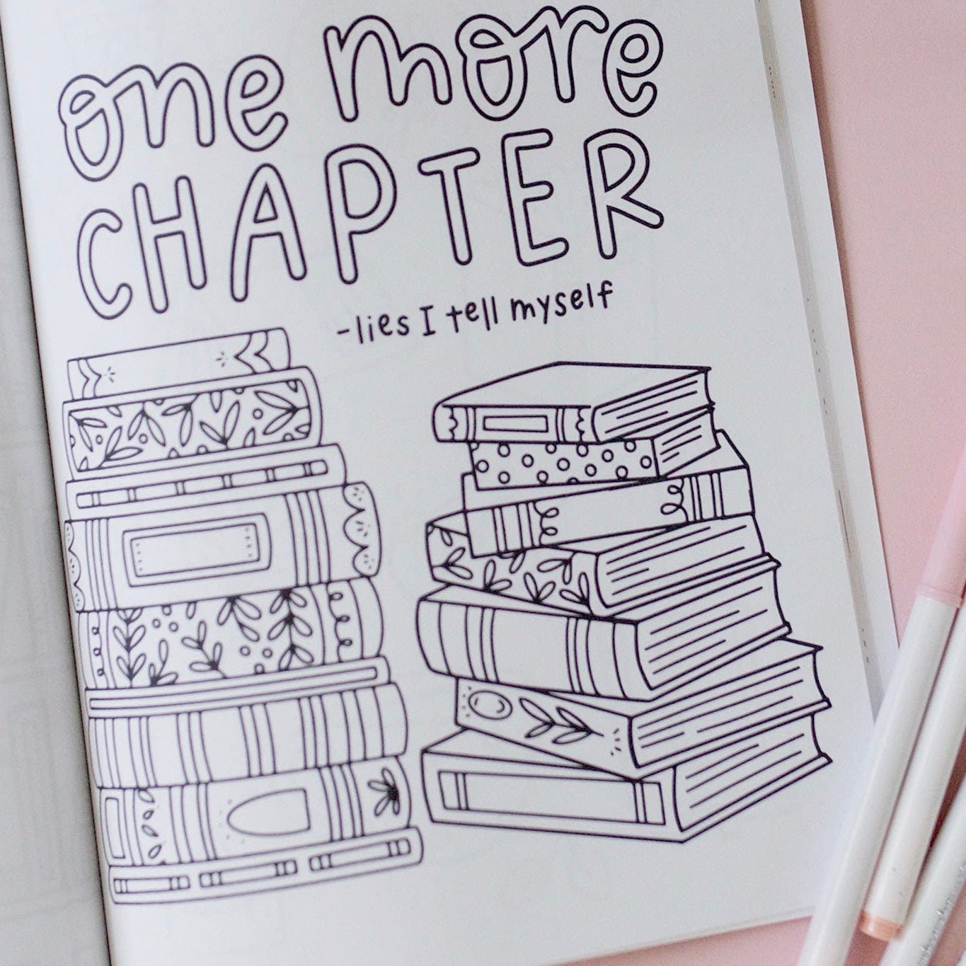 A Coloring Book For Book Lovers - bubblegum market