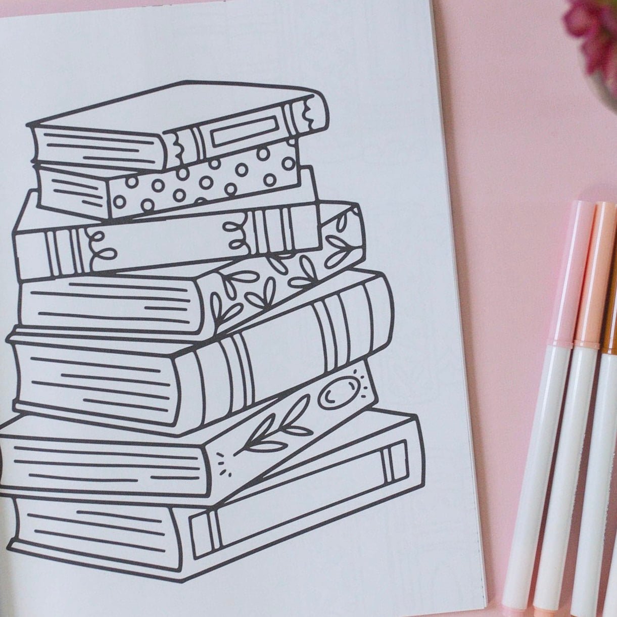 A Coloring Book For Book Lovers - bubblegum market