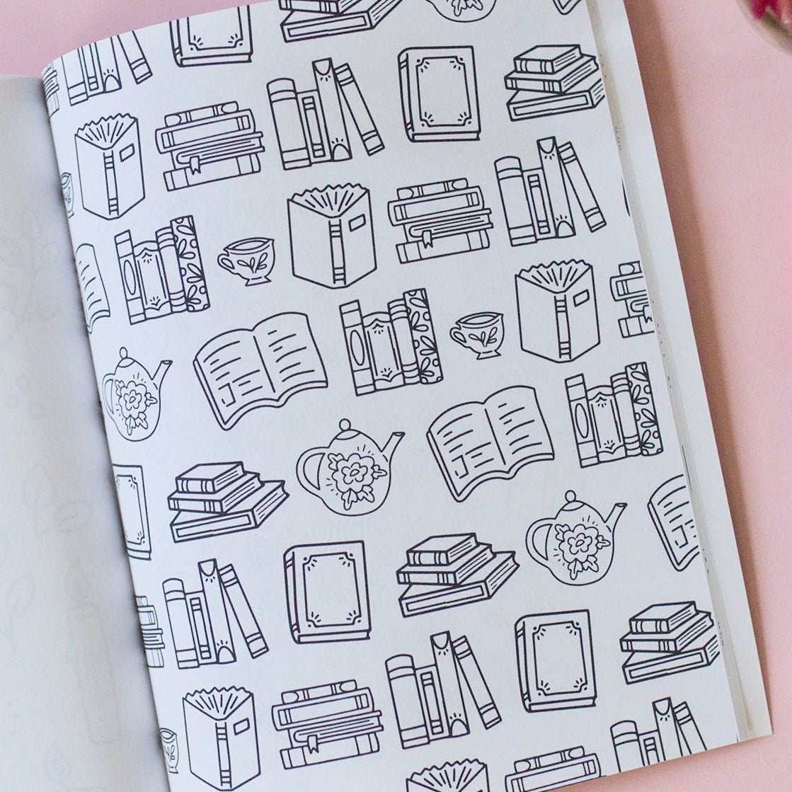 A Coloring Book For Book Lovers - bubblegum market