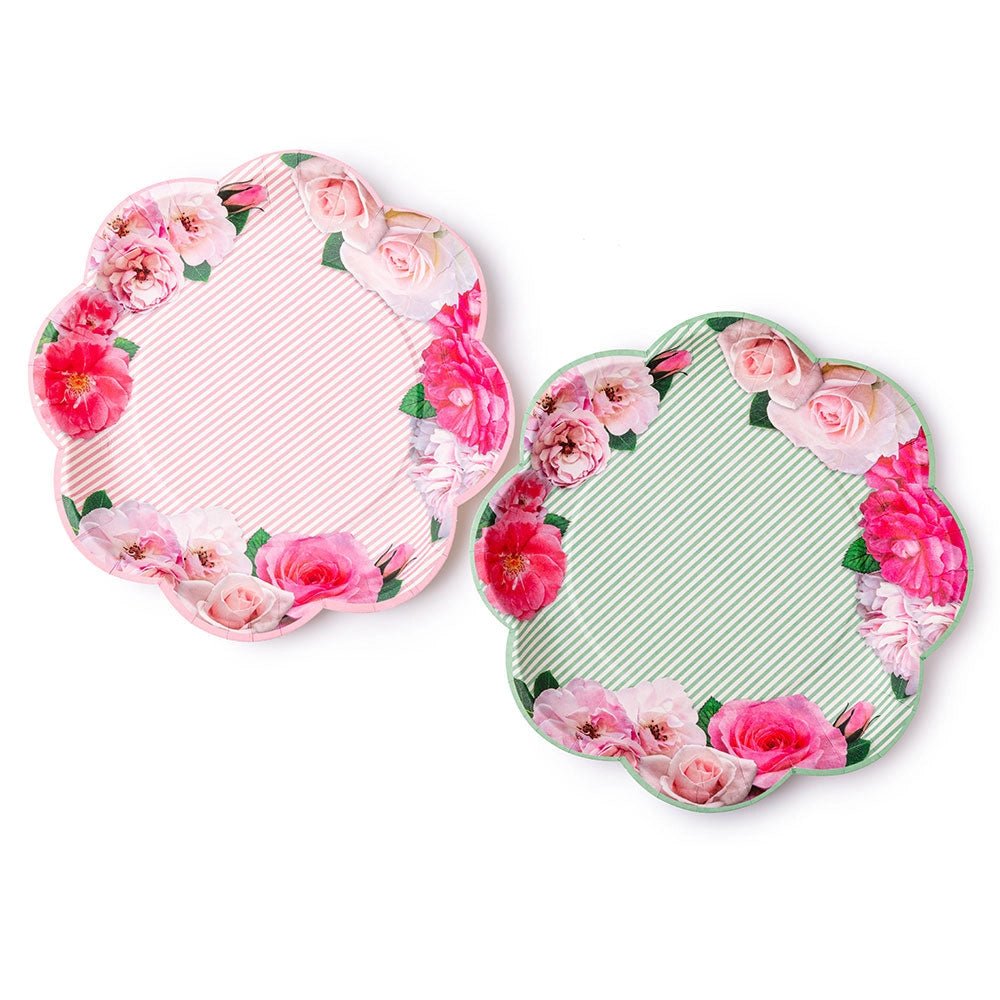 A Very English Rose Paper Party Plates 10" - bubblegum market