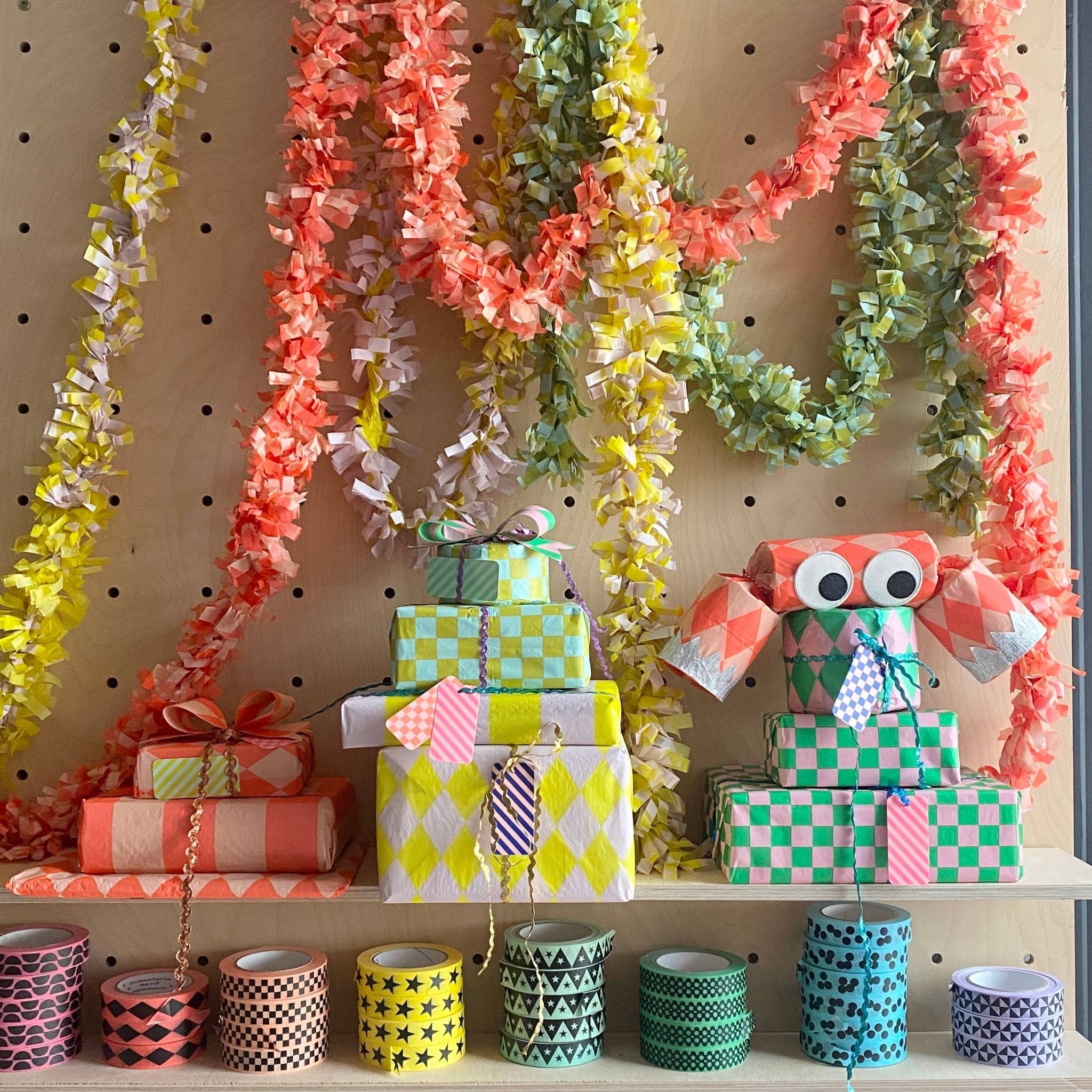 Acid Yellow & Dusty Lilac Patterned Tissue Paper - bubblegum market