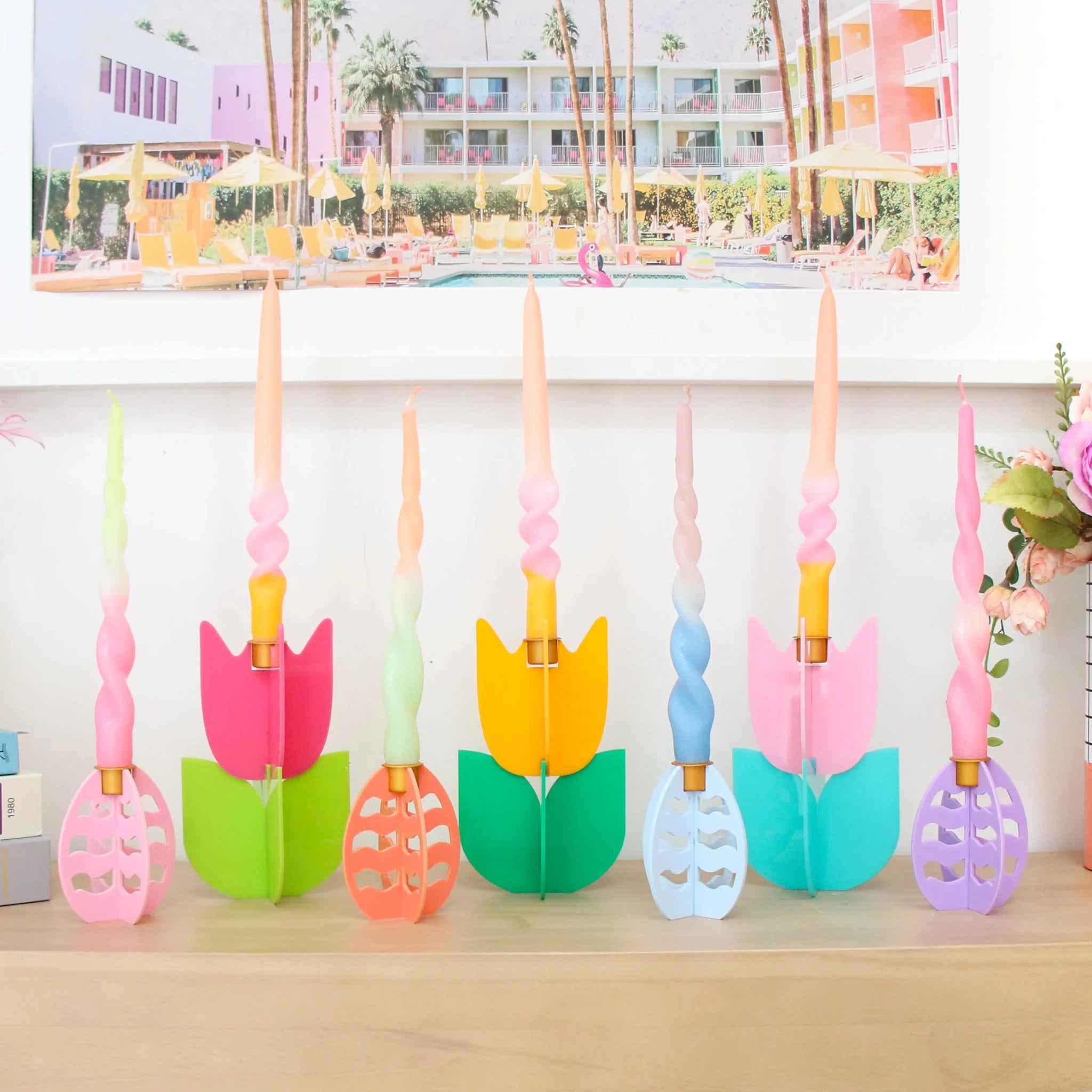 Acrylic Tulip Candle Holder - bubblegum market