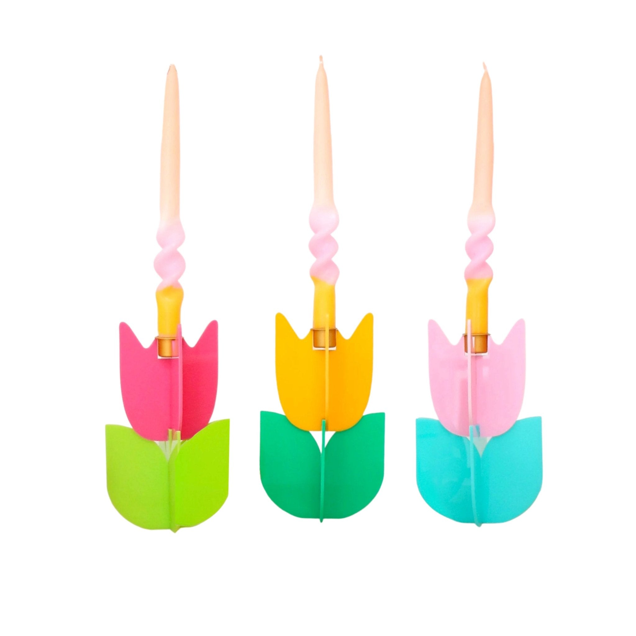 Acrylic Tulip Candle Holder - bubblegum market