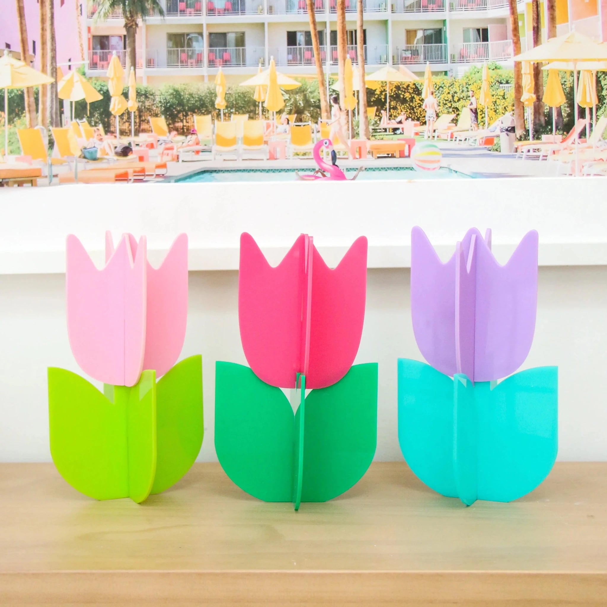 Acrylic Tulips - bubblegum market