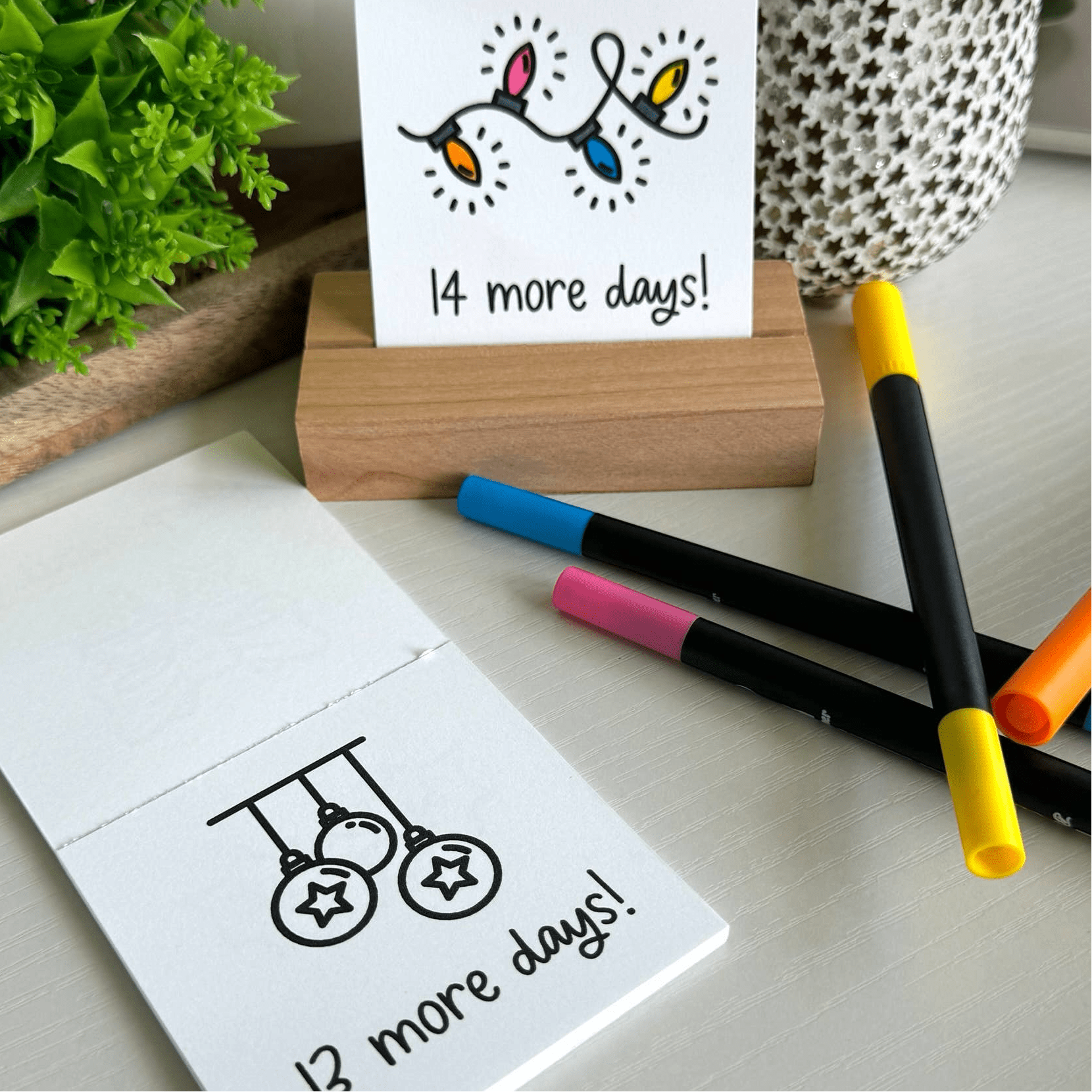 Advent Calendar Coloring Pad & Display Block - bubblegum market