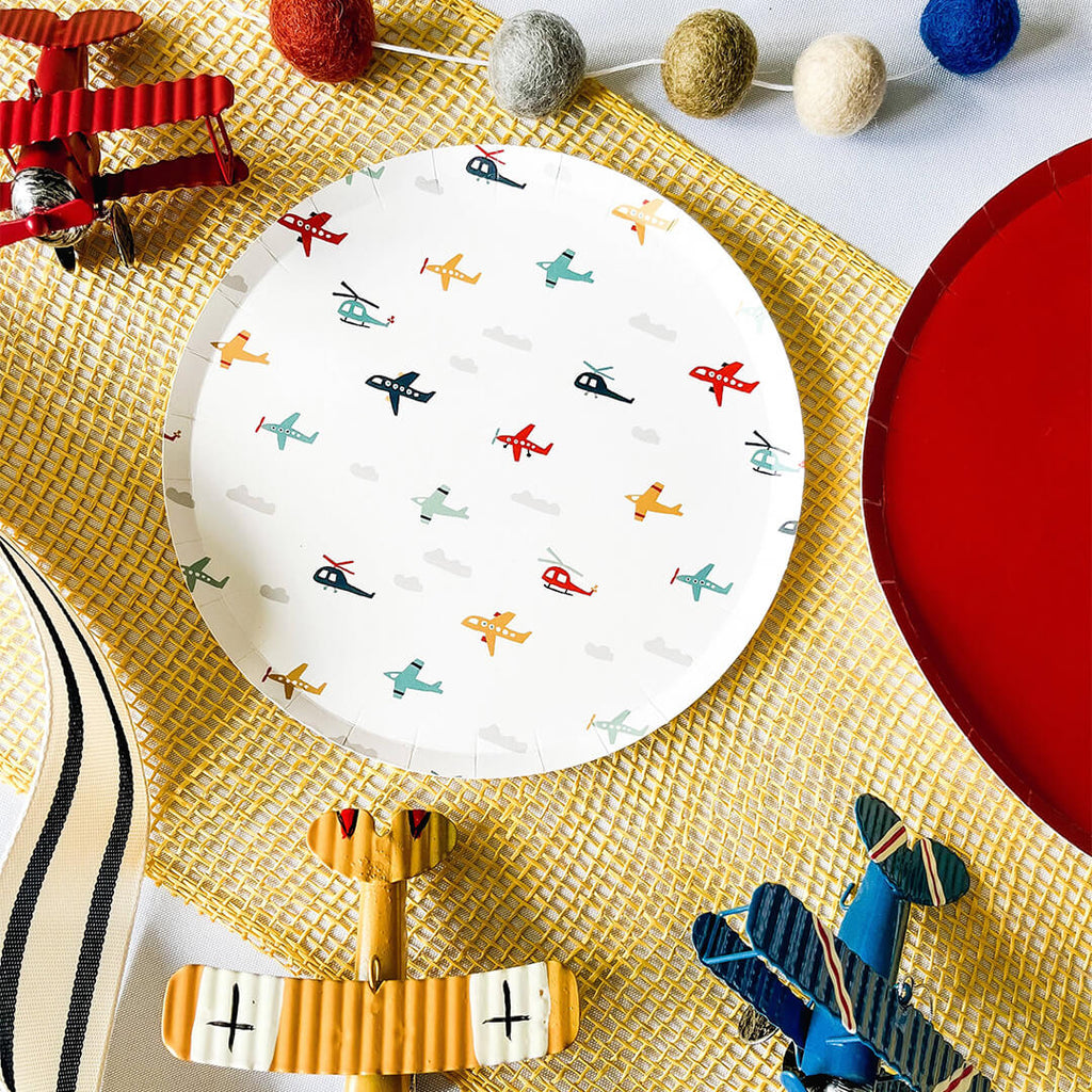 airplane-party-small-plates-helicopter-plane-flying-party-styled