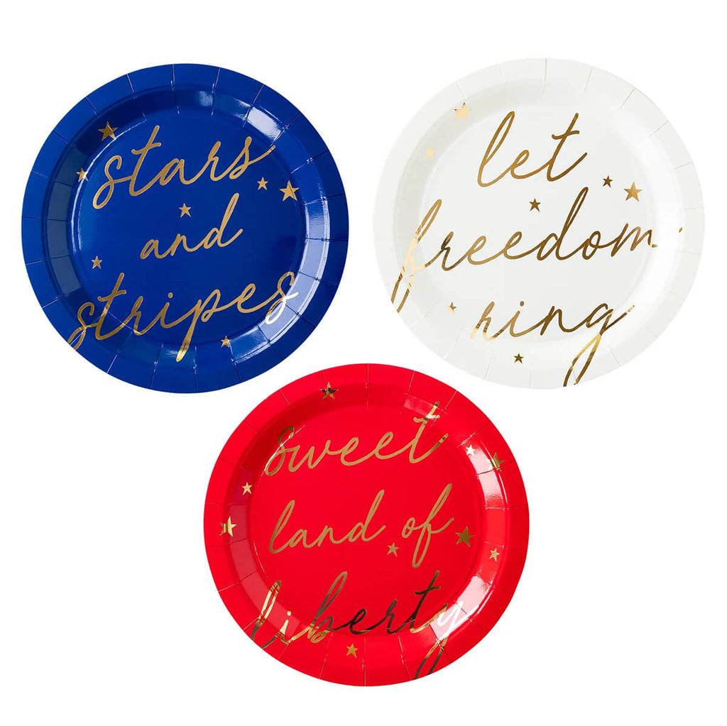americana-script-red-white-blue-paper-plate-set-sweet-land-of-liberty-stars-and-stripes-let-freedom-ring-july-4th-memorial-day-party