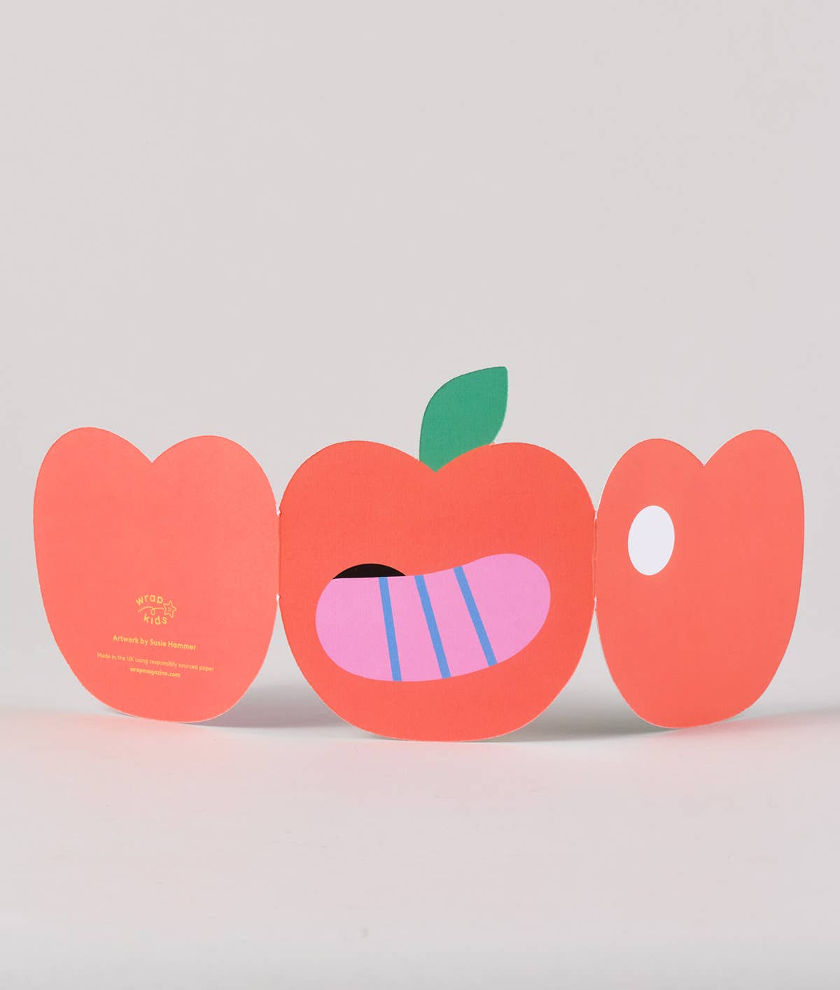 'Apple' Fold Out Kid's Birthday Card - bubblegum market