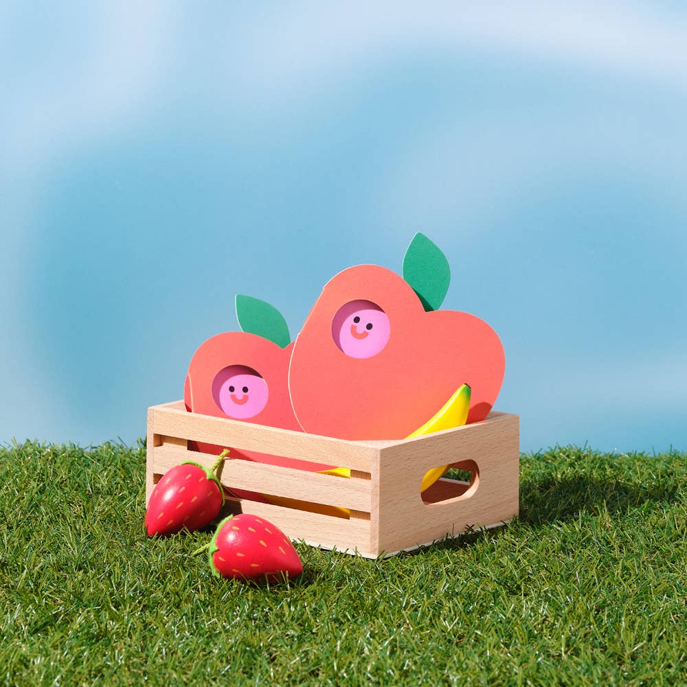 'Apple' Fold Out Kid's Birthday Card - bubblegum market