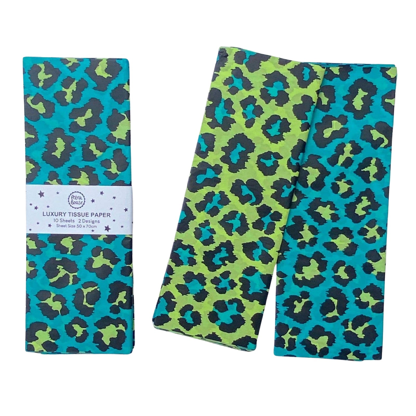 Apple Green & Jade Leopard Patterned Tissue Paper - bubblegum market