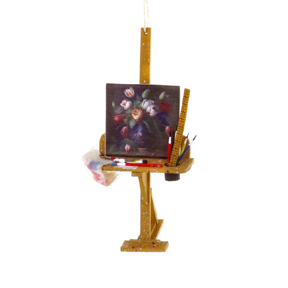 Art Studio Easel Ornament 6" - bubblegum market