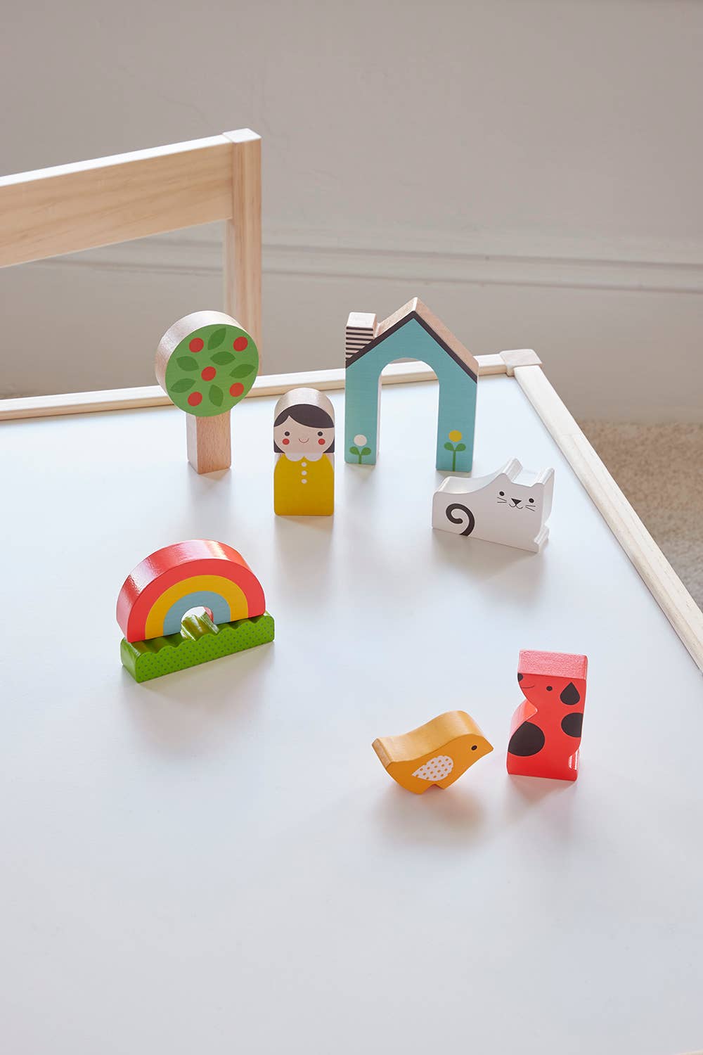 At Home Wooden Puzzle + Play Set - bubblegum market