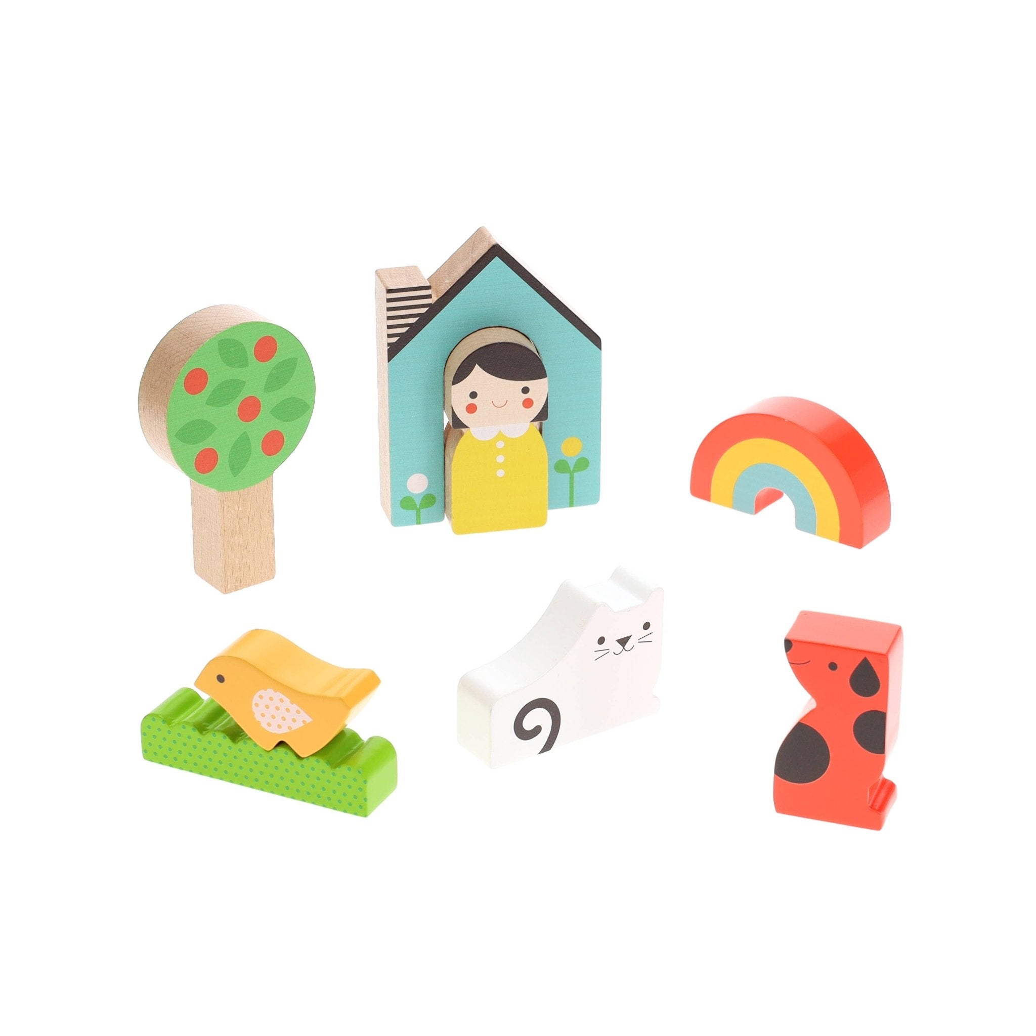 At Home Wooden Puzzle + Play Set - bubblegum market