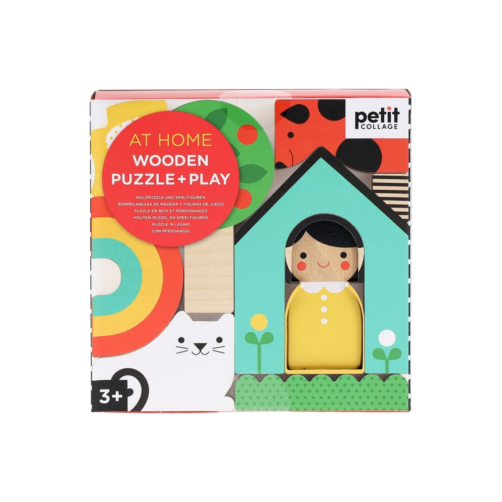 At Home Wooden Puzzle + Play Set - bubblegum market