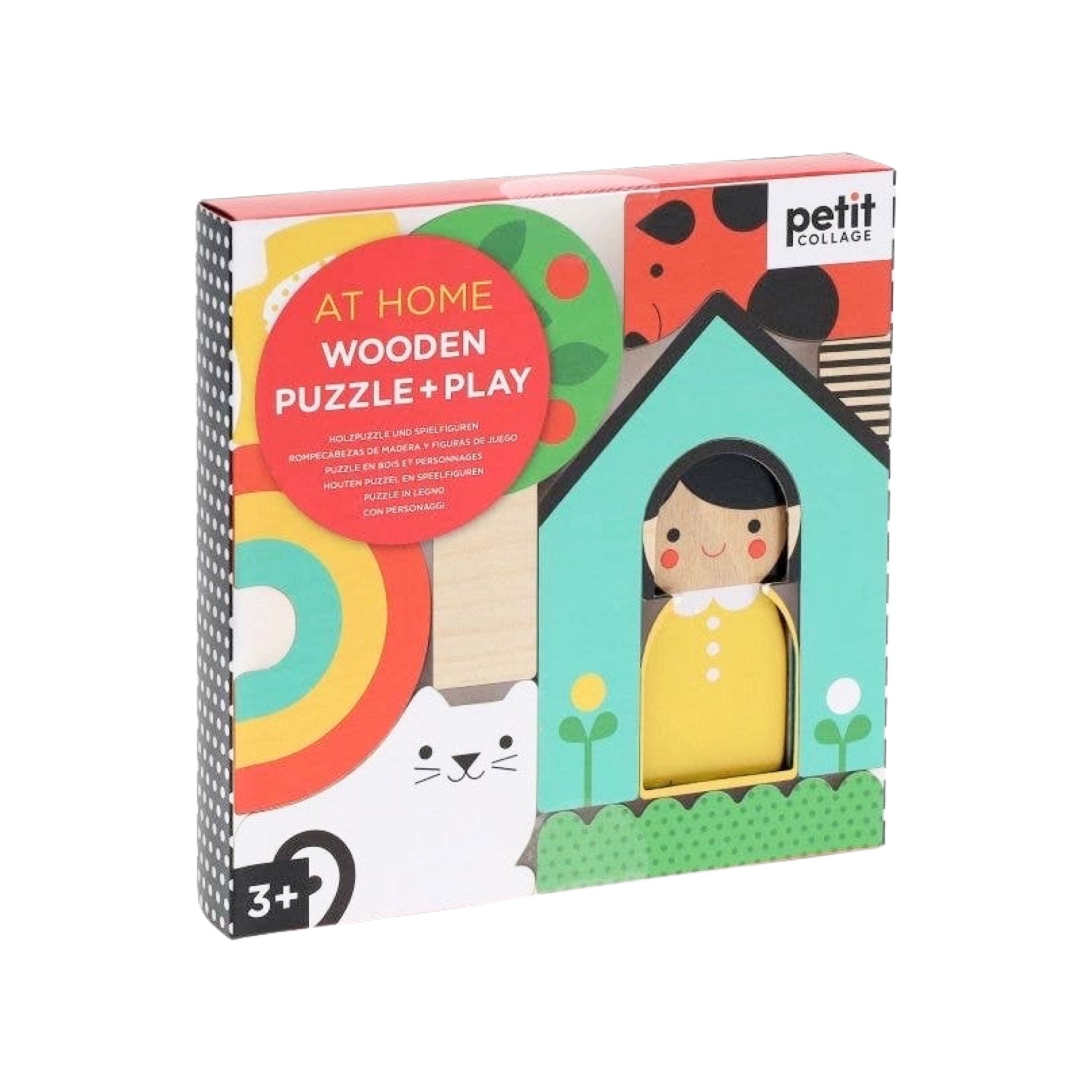 At Home Wooden Puzzle + Play Set - bubblegum market