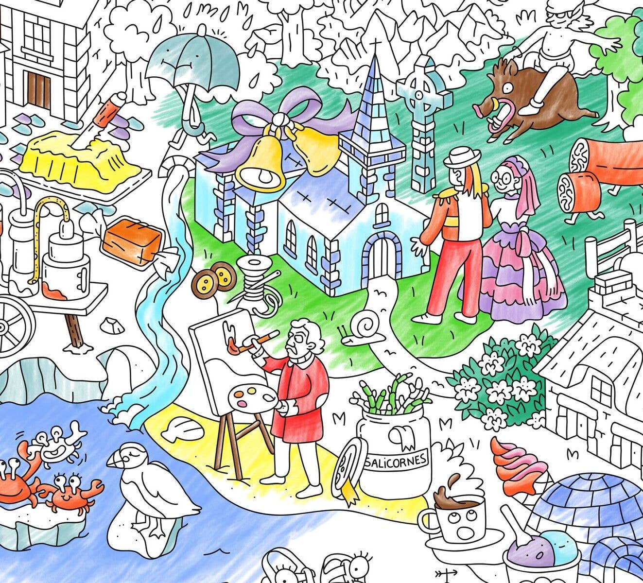 Atlas Giant Coloring Poster - bubblegum market