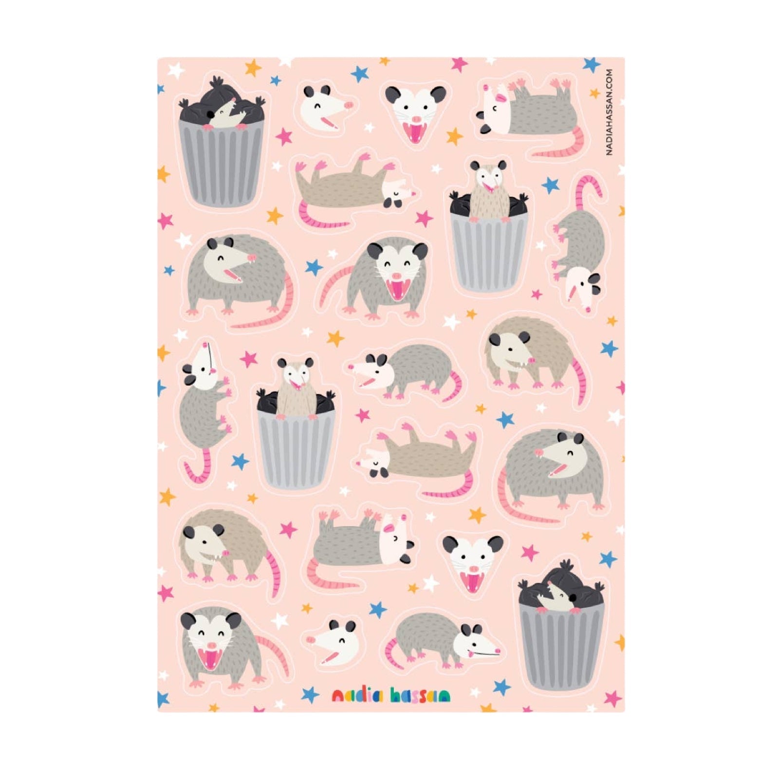 Awesome Possum Vinyl Sticker Sheet - bubblegum market