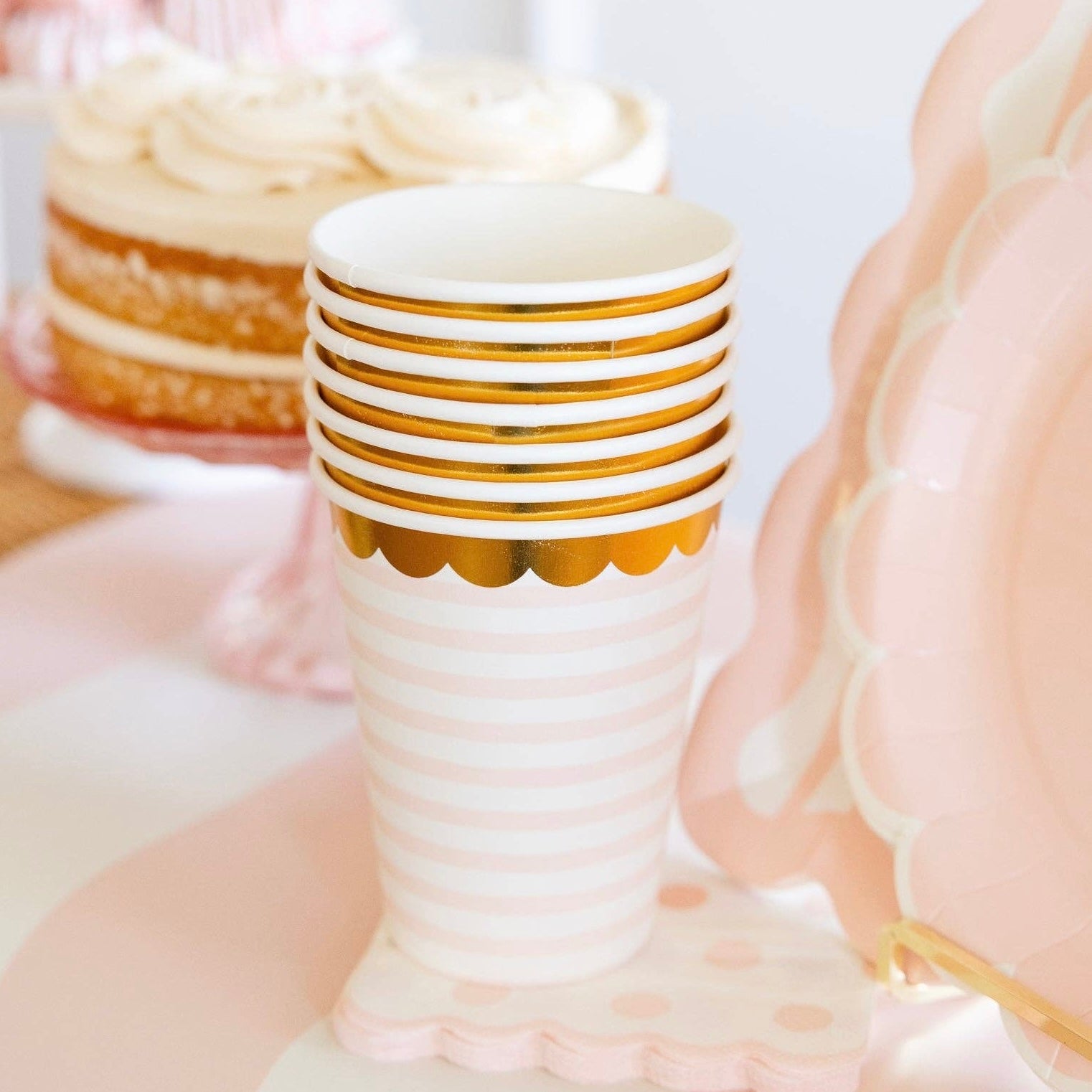 Baby Pink Party Cups - bubblegum market