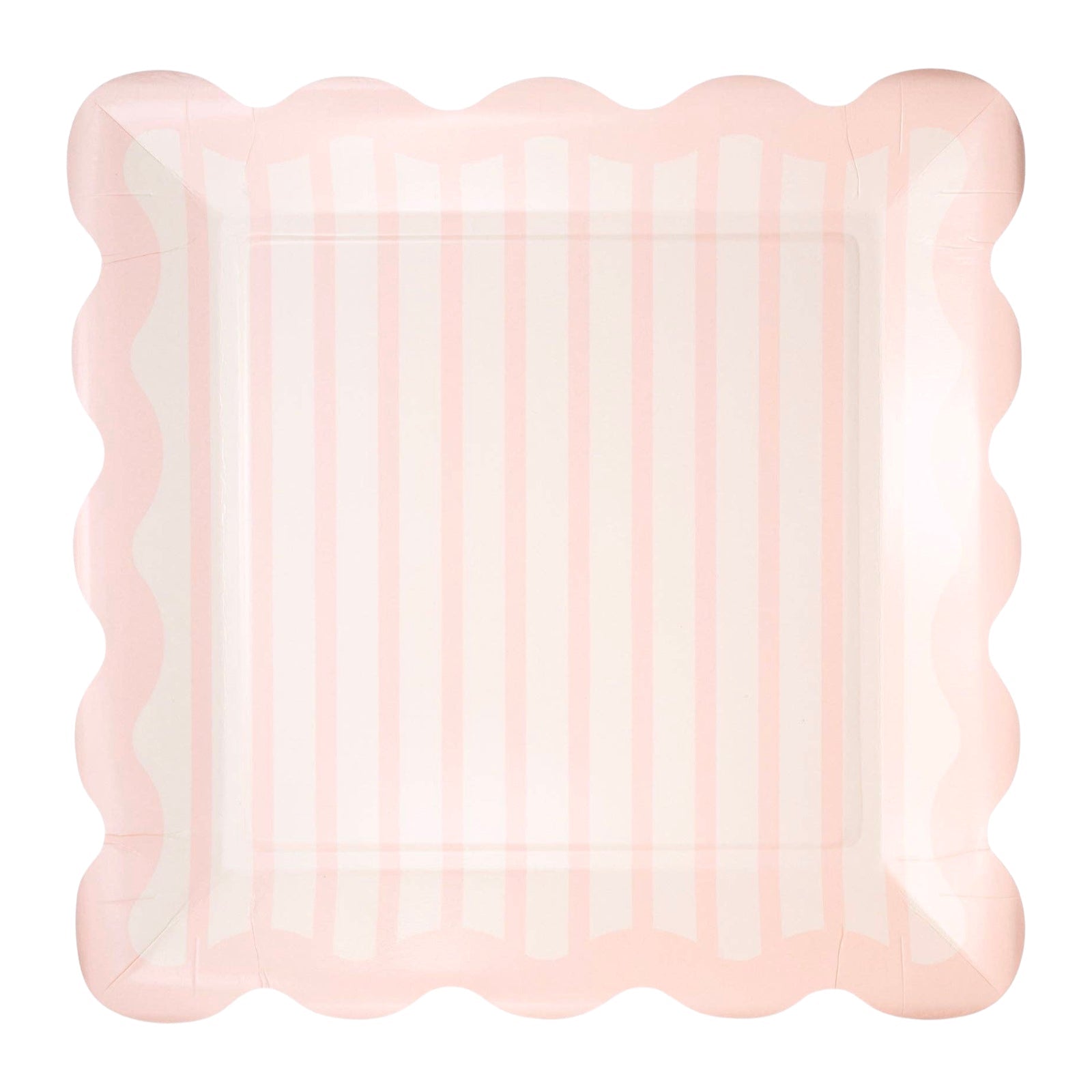 Baby Pink Striped Plates 10" - bubblegum market