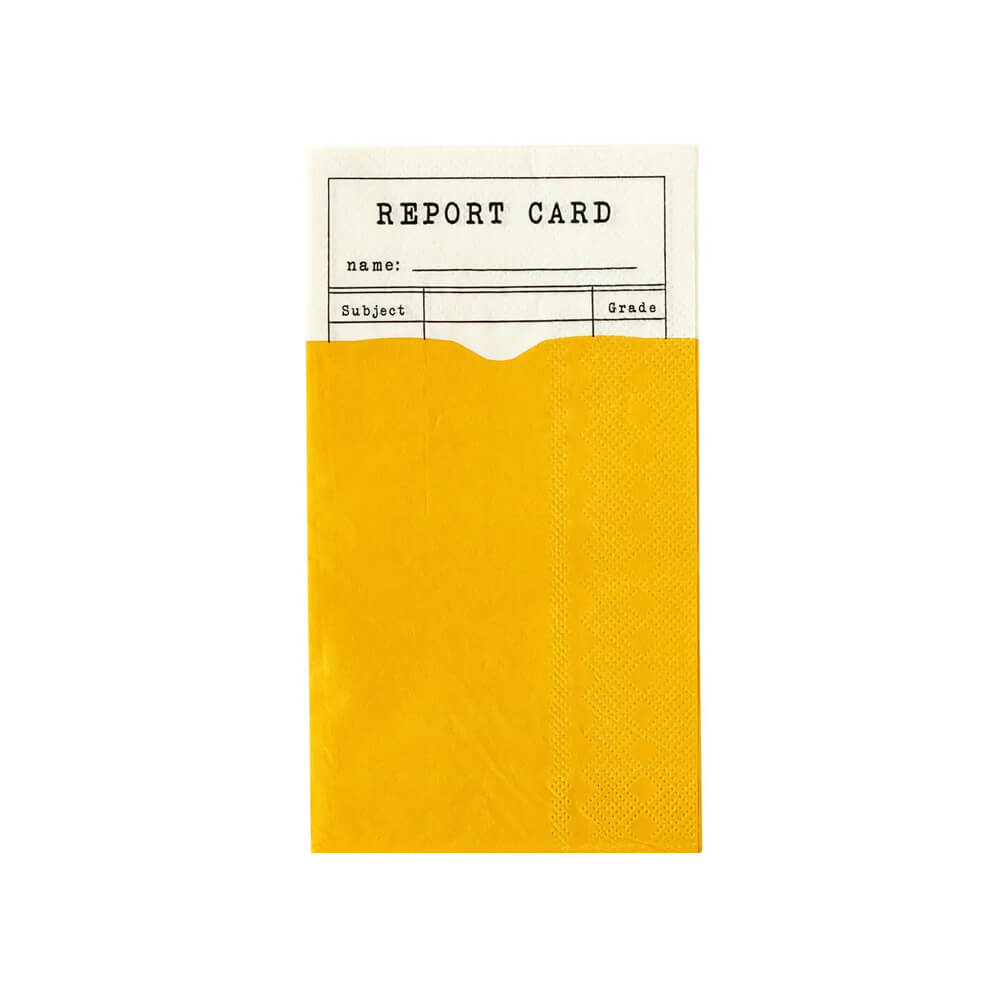 Back To School Report Card Dinner Napkins - bubblegum market