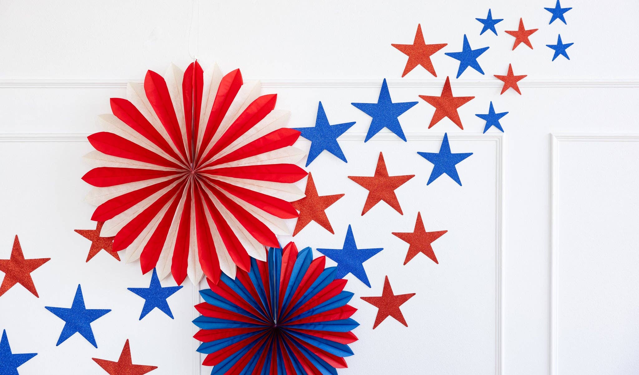 Bag of Red & Blue Glitter Stars - bubblegum market