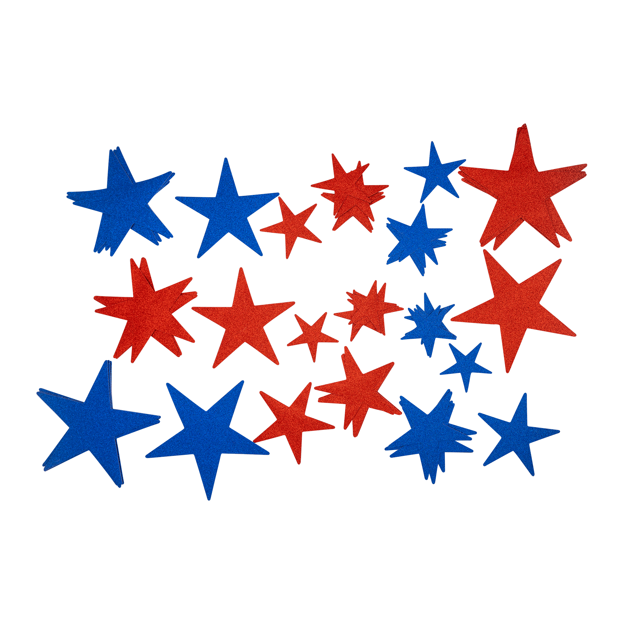 Bag of Red & Blue Glitter Stars - bubblegum market