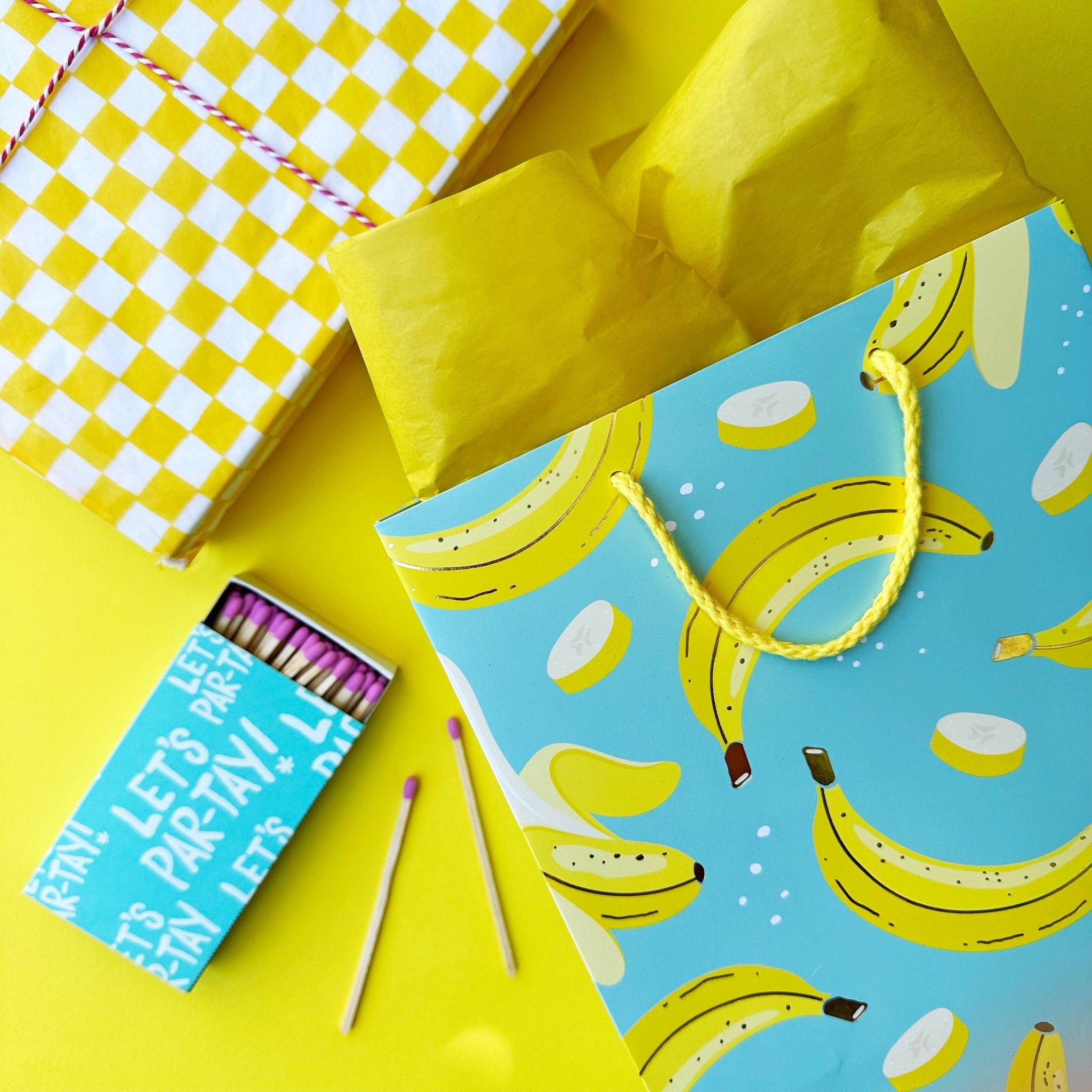 Banana Medium Gift Bag - bubblegum market