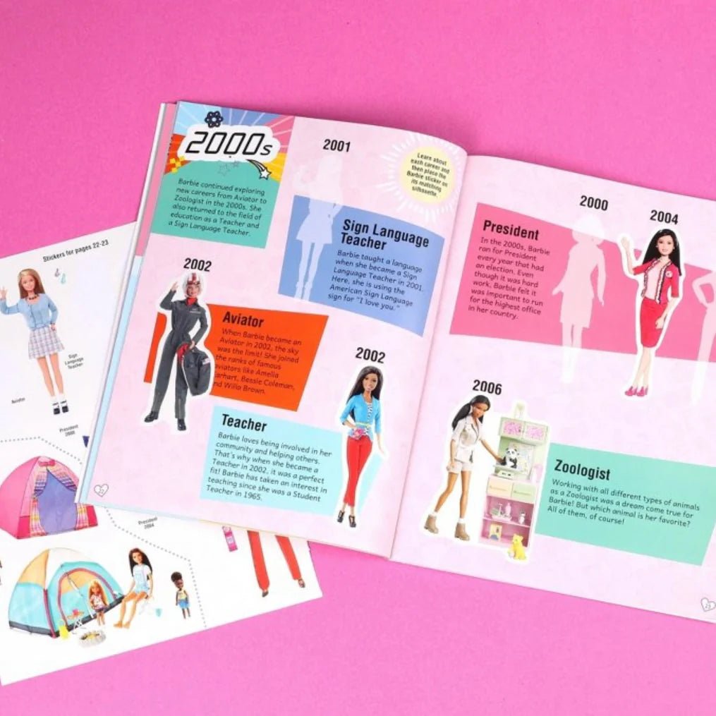 Barbie Super Sticker Book: Through the Decades - bubblegum market