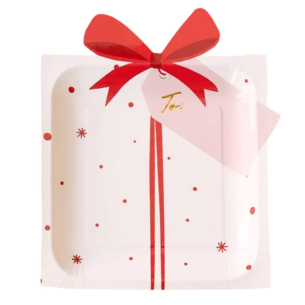 Believe Christmas Present Shaped Paper Plates 10.5" - bubblegum market