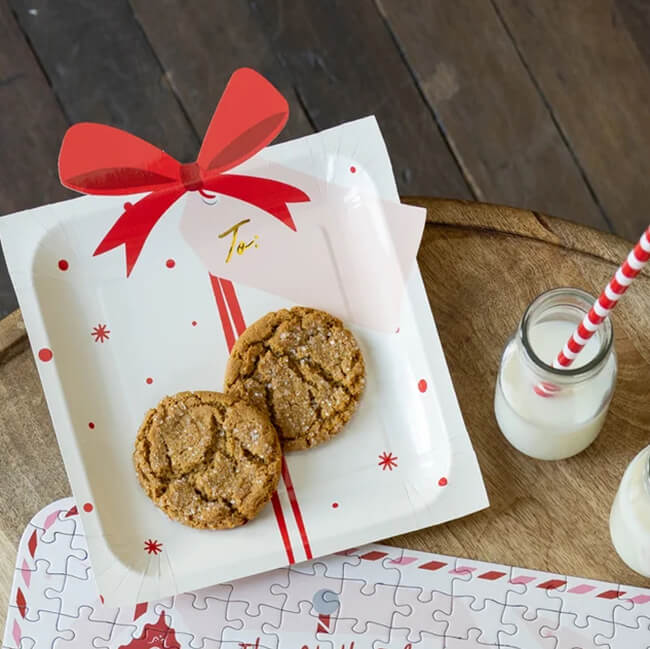 believe-christmas-present-shaped-paper-plates-styled-with-cookies