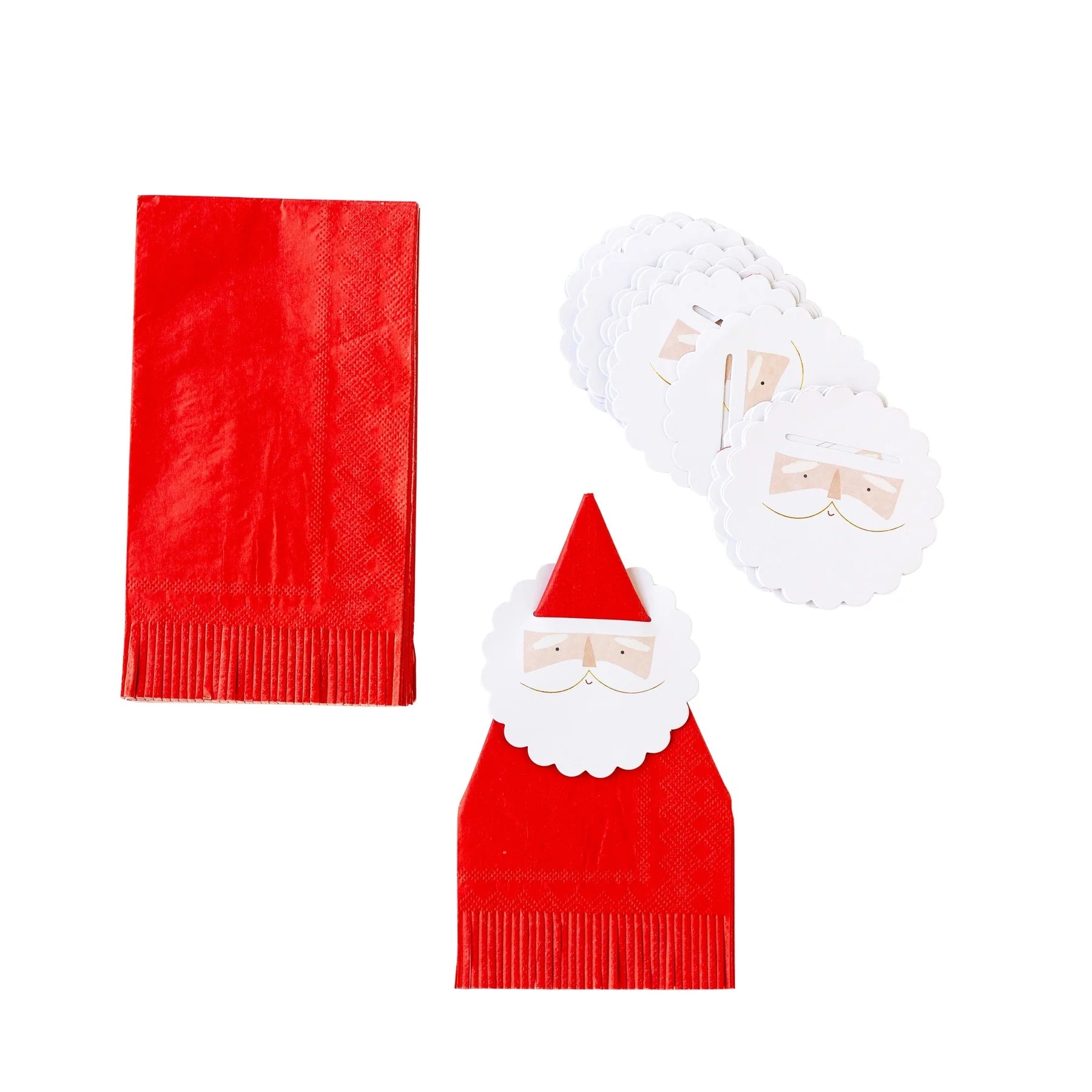Believe Christmas Santa Napkin Ring and Napkin Set - bubblegum market