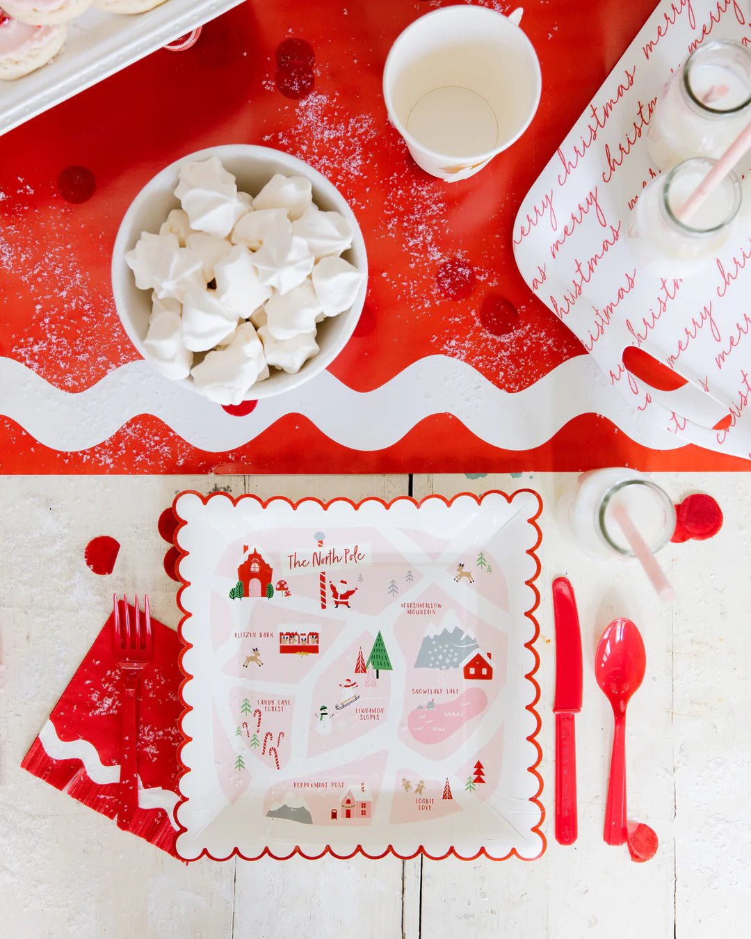 Believe Holiday Ric Rac Paper Table Runner - bubblegum market
