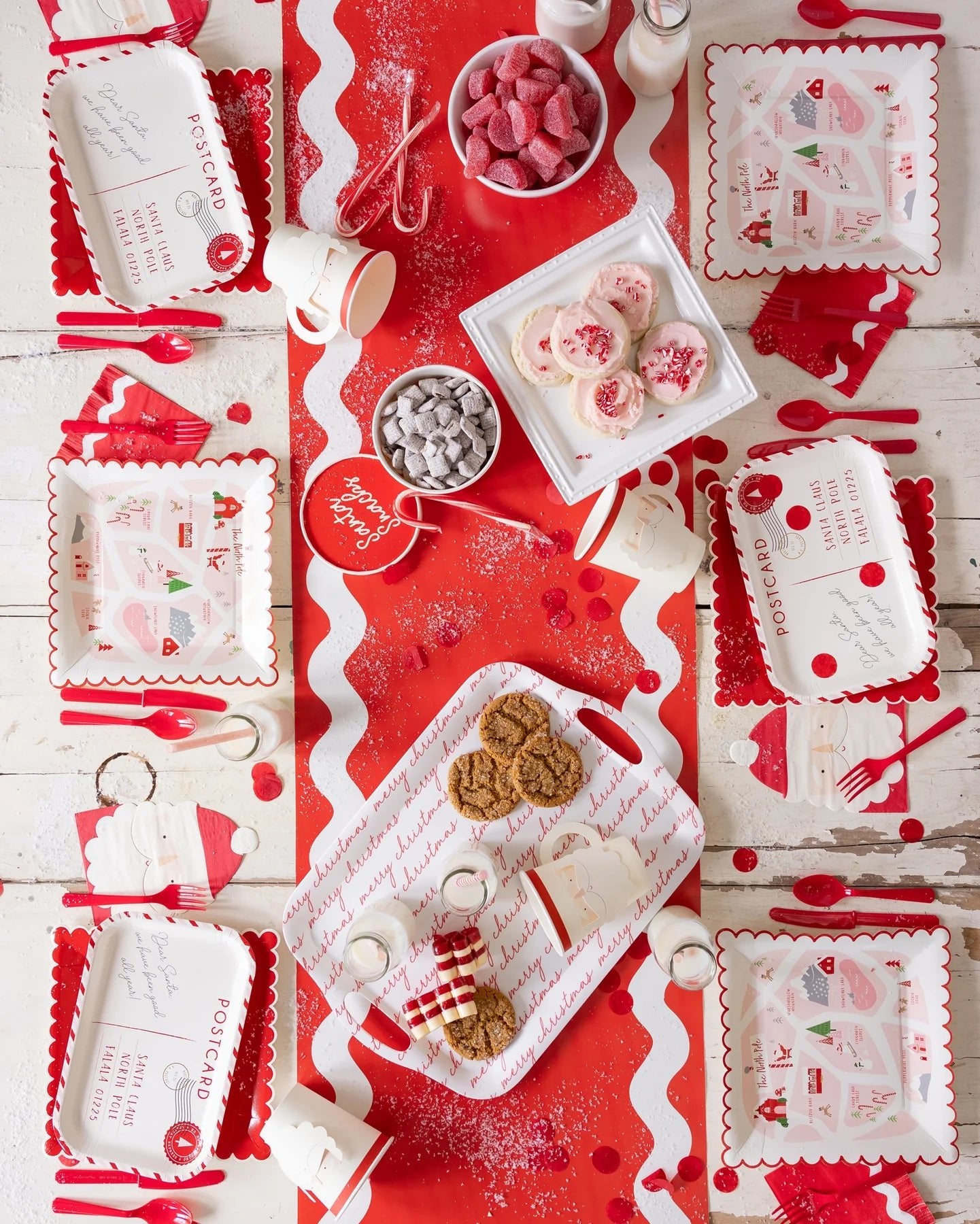 Believe Merry Christmas Script Melamine Tray - bubblegum market