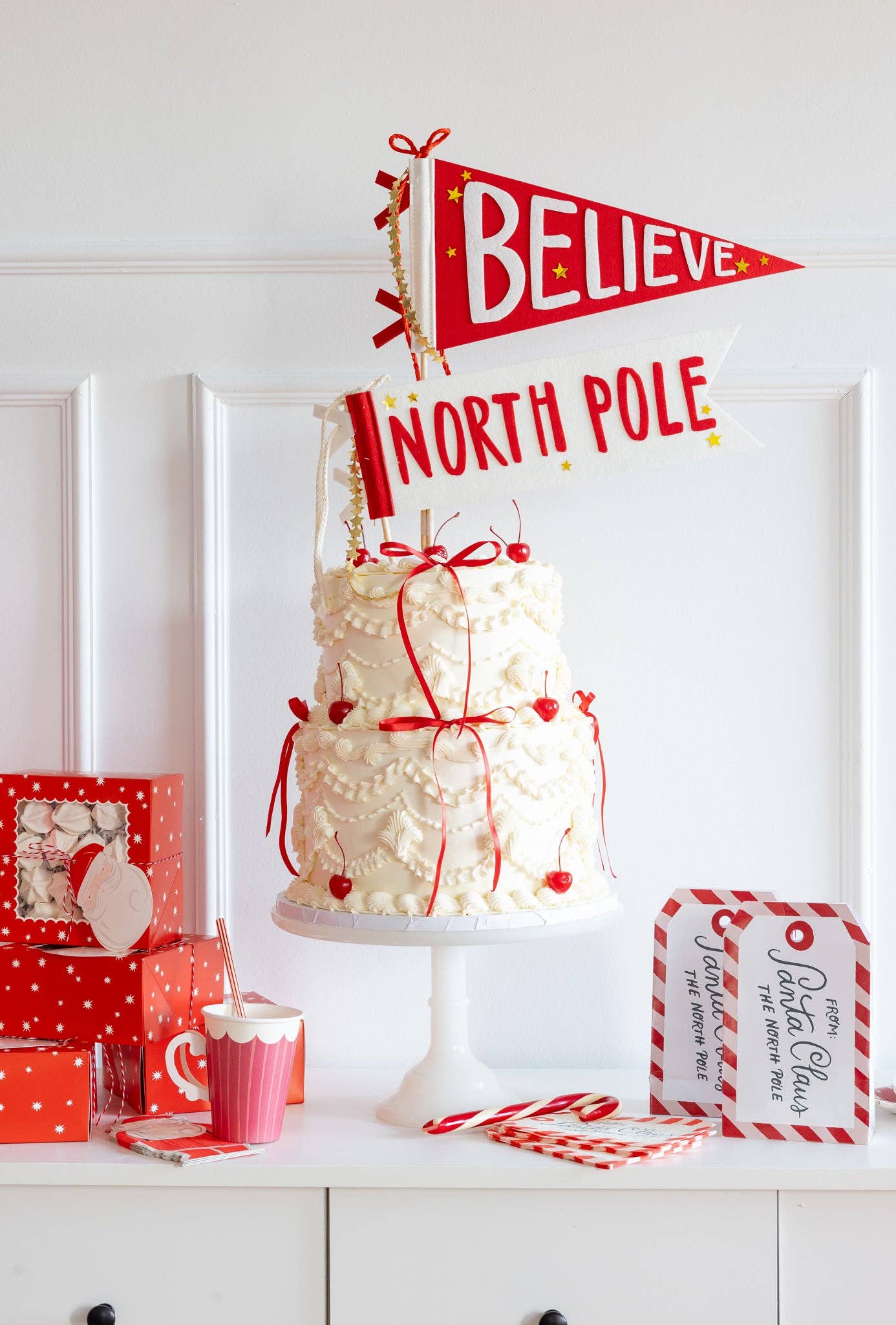 Believe / North Pole Felt Pennants (Set of 2) - bubblegum market