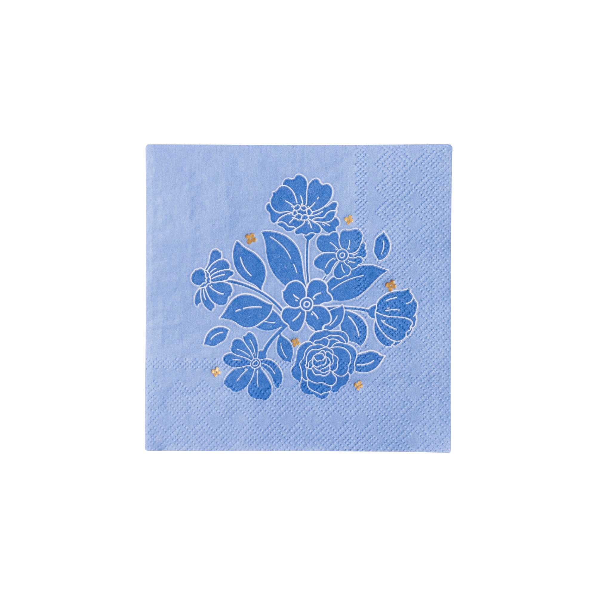 Belle Blue Elegant Floral Cocktail Napkins - bubblegum market