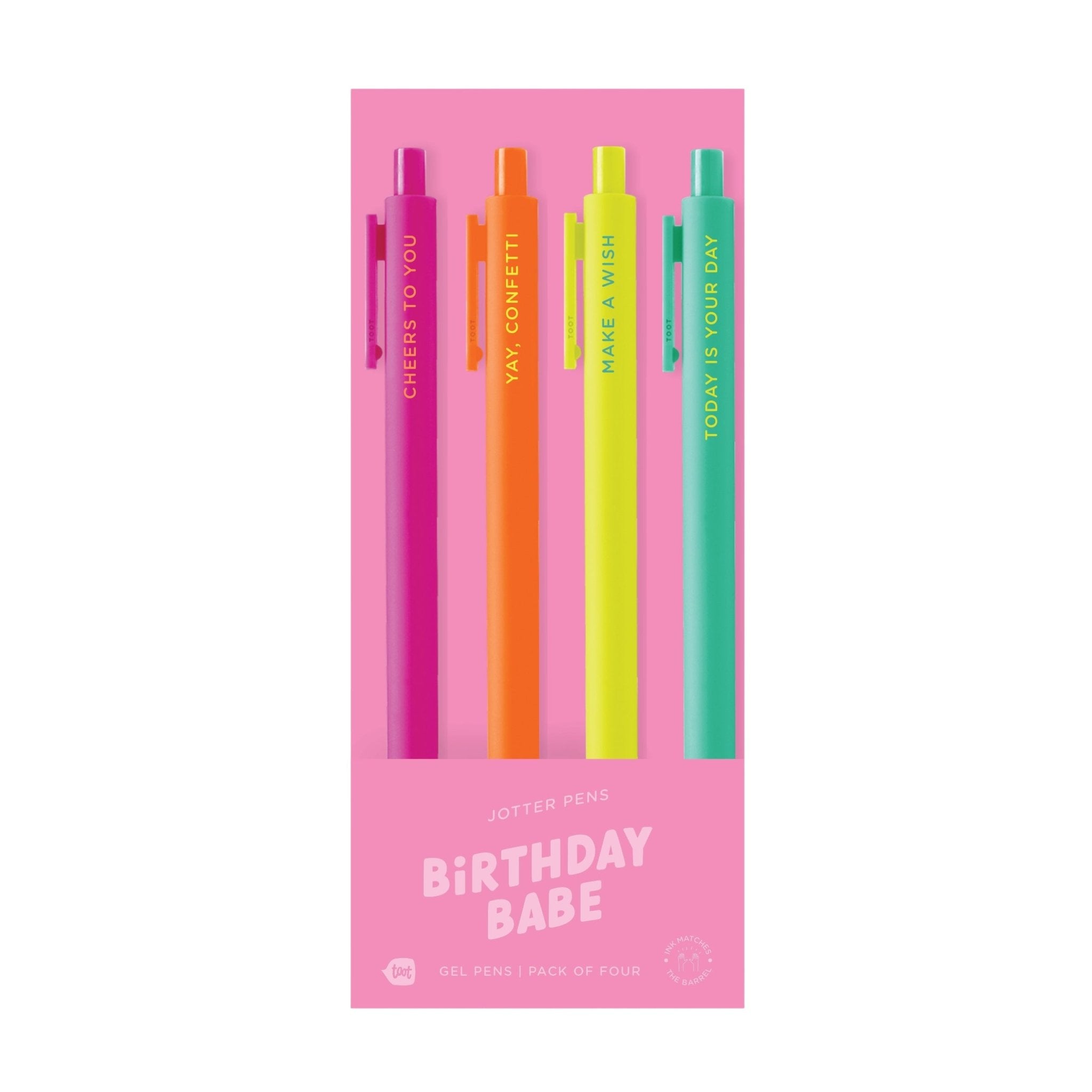 BIRTHDAY BABE Jotter Pen Set - bubblegum market