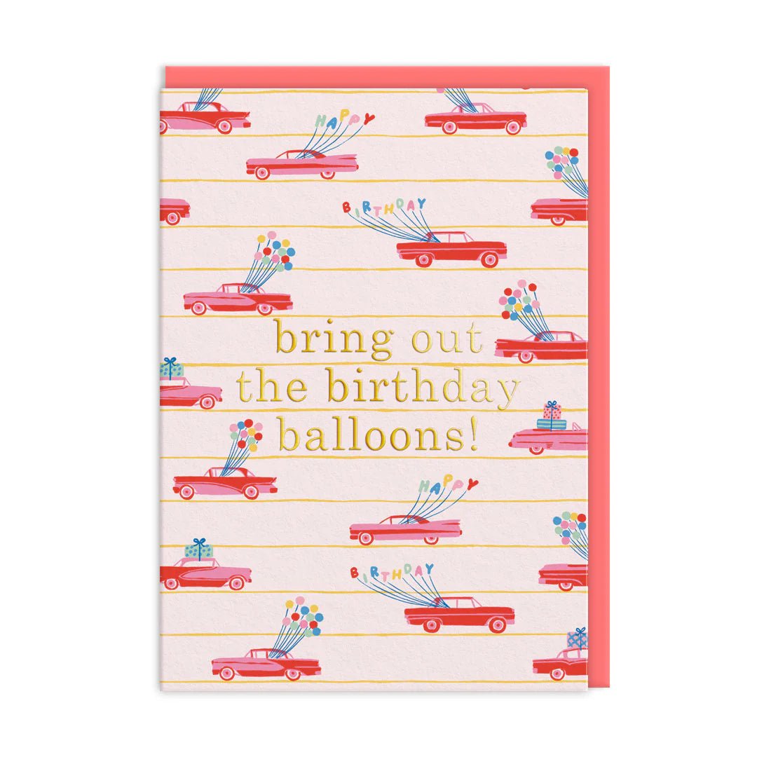 Birthday Cadillac Greeting Card - bubblegum market