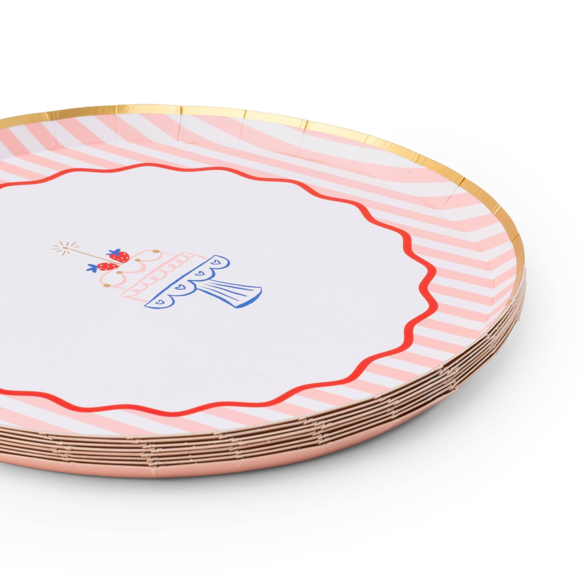 Birthday Cake Small Plates 8" - bubblegum market