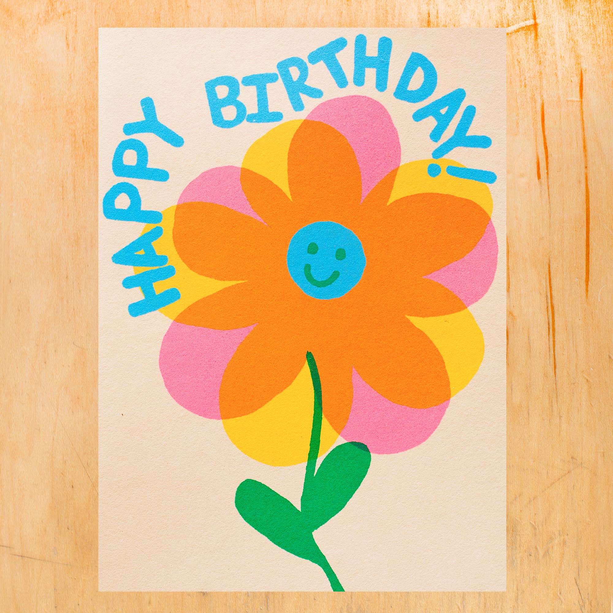BIRTHDAY FLOWER GREETING CARD - bubblegum market