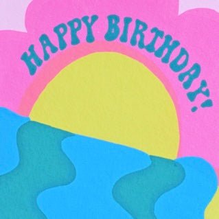 BIRTHDAY SUNSET GREETING CARD - bubblegum market