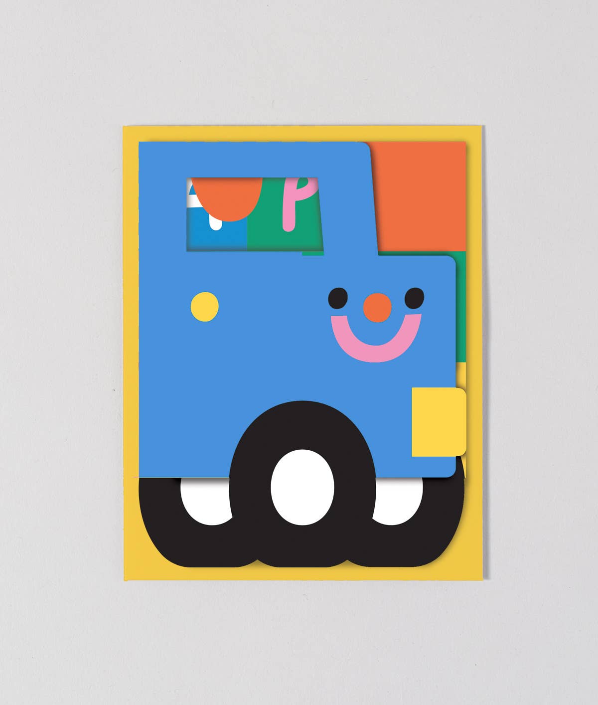 'Birthday Truck' Fold Out Kid's Birthday Card - bubblegum market