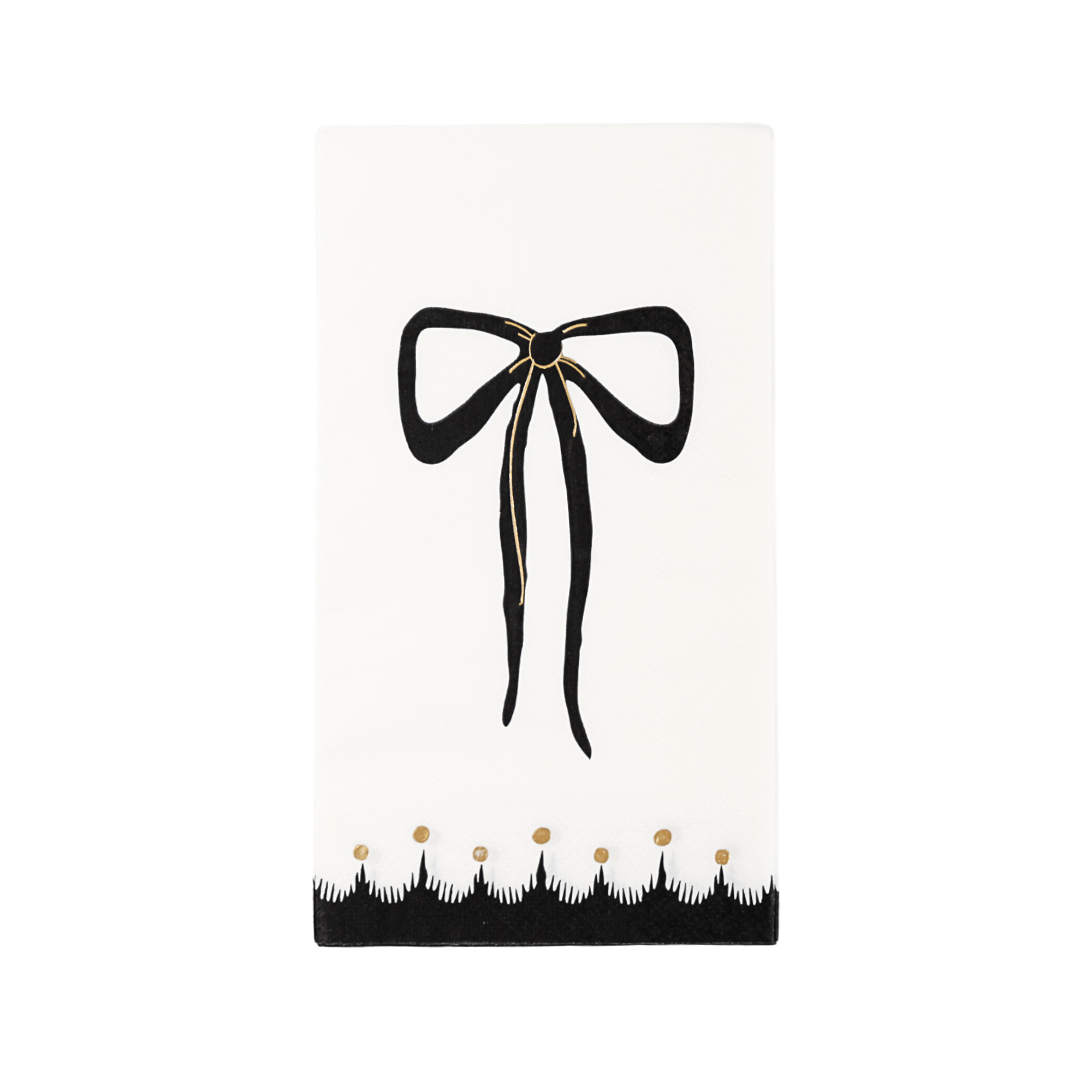 Black Bow Guest Towel Napkins - bubblegum market