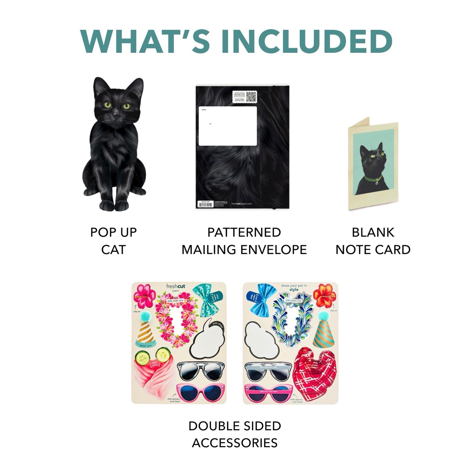 Black Cat Pop - Up Pet Card - bubblegum market
