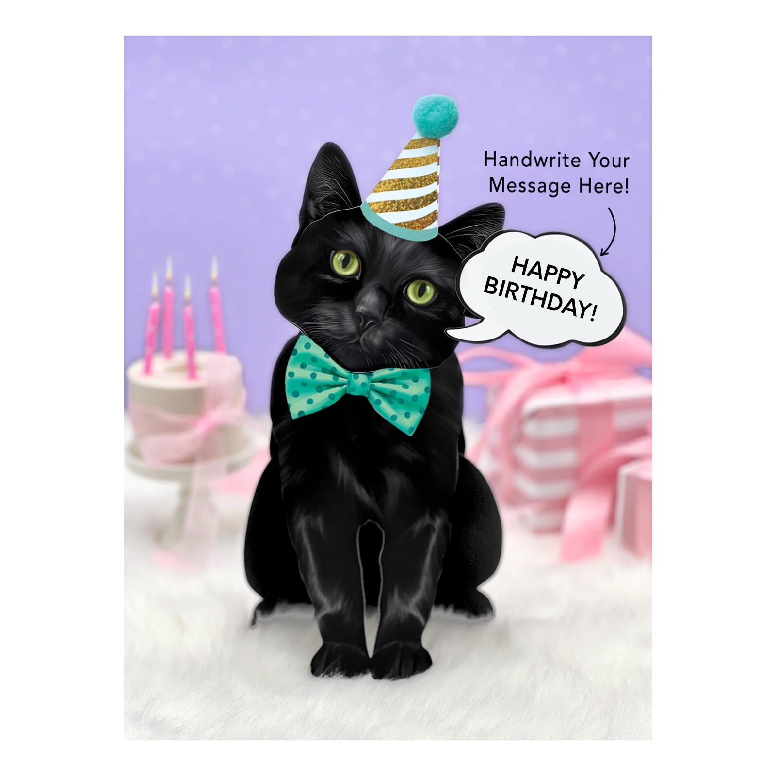 Black Cat Pop - Up Pet Card - bubblegum market