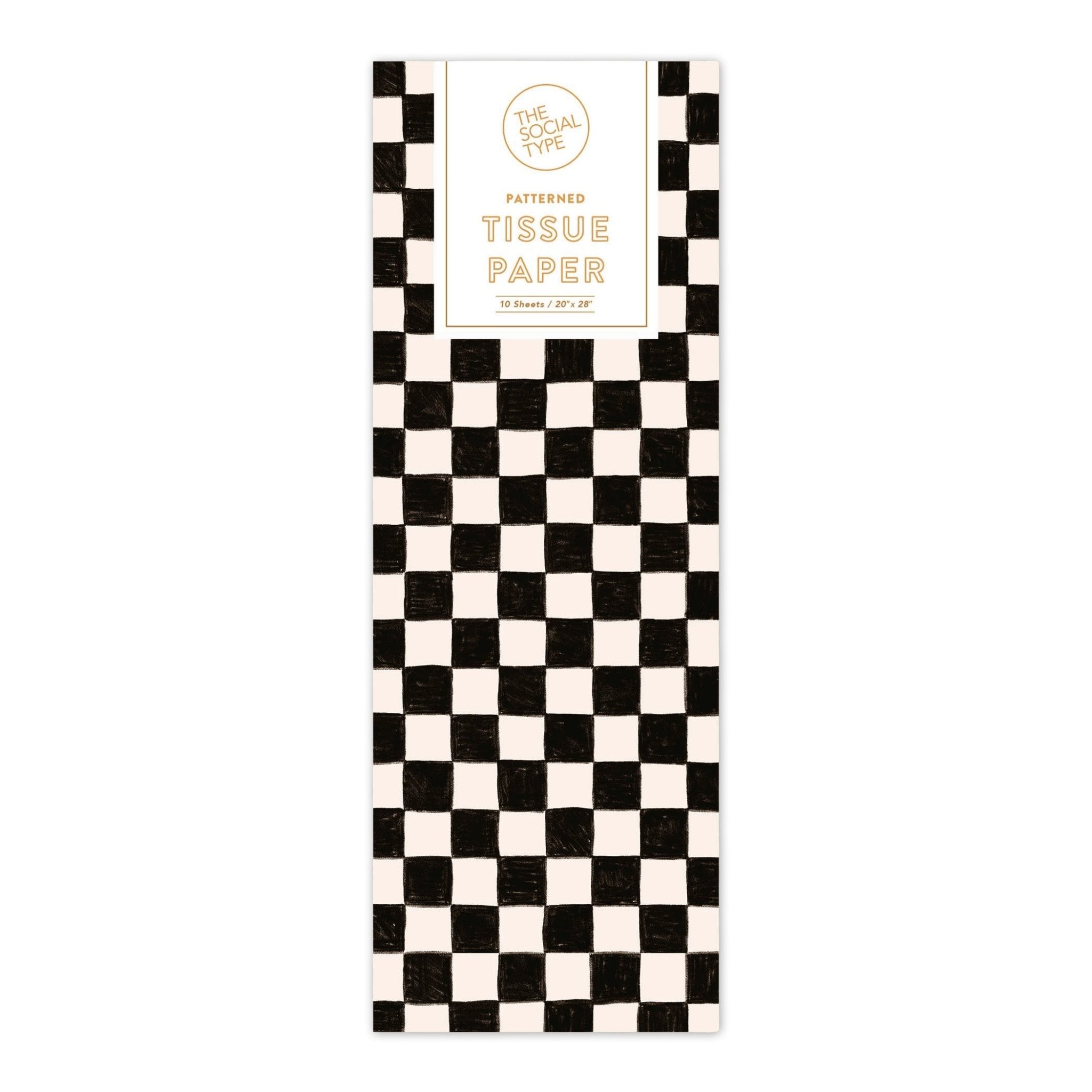 Black Checker Tissue Paper - bubblegum market