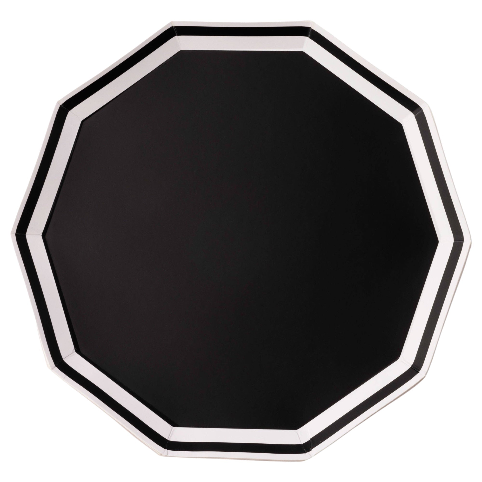 Black & White Decagon Dinner Plates 10.5" - bubblegum market