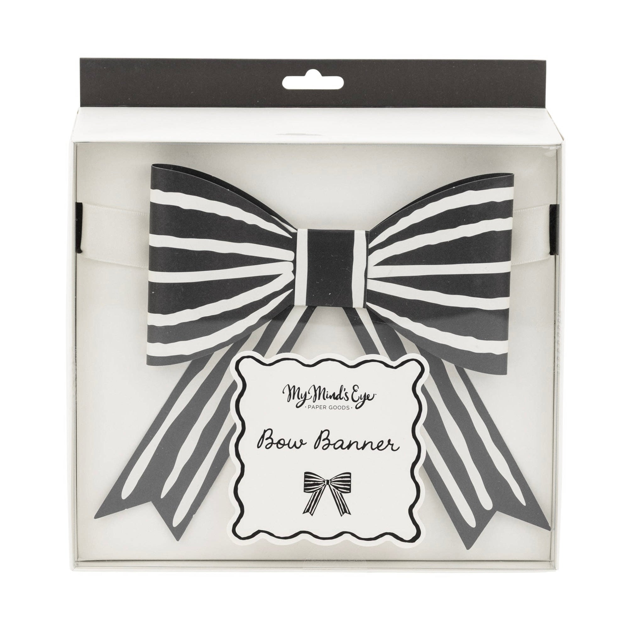 Black & White Paper Bow Banner - bubblegum market