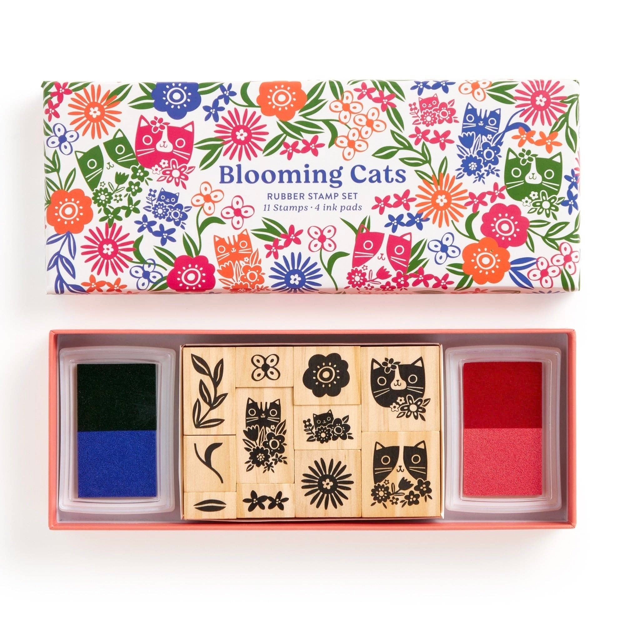 Blooming Cats Rubber Stamp Set - bubblegum market